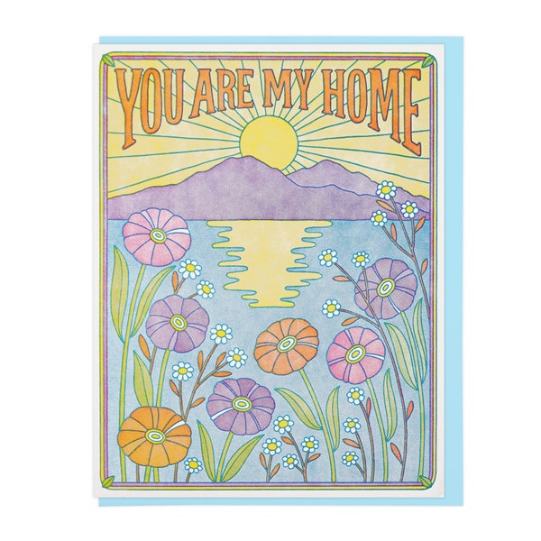 You Are My Home Letterpress Card