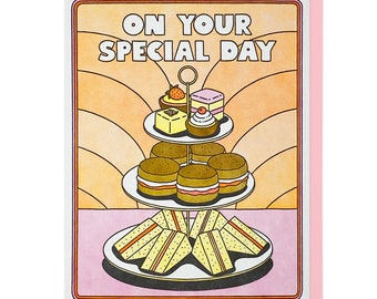 On Your Special Day Tea Time Letterpress Card