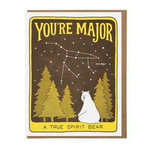 You're Major Ursa Major Letterpress Card