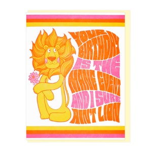 Je ne suis pas une carte typographique d’anniversaire de lion