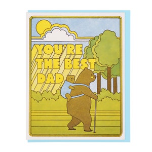 Carte typographique des meilleurs ours de randonnée papa