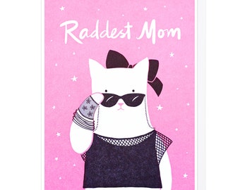 Raddest Mom Letterpress Card