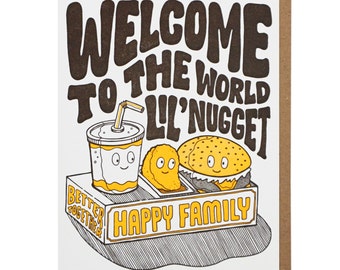 Welcome Lil' Nugget Letterpress Card
