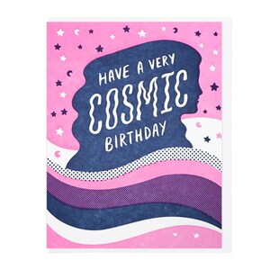 Carte typographique d’anniversaire cosmique