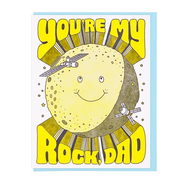 You're My Rock, Dad Letterpress Card