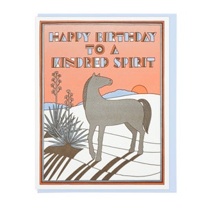 Happy Birthday To A Kindred Spirit Letterpress Card