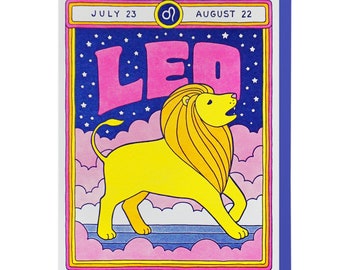 Leo Letterpress Card