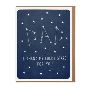 Carte typographique Lucky Stars Dad
