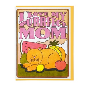 Carte typographique J'aime ma maman parfaite