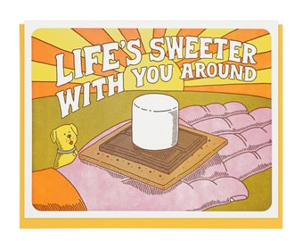 Life Is Sweeter With You Around Letterpress Card