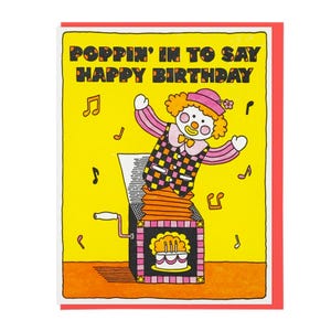 Carte typographique Poppin' In to Say Happy Birthday