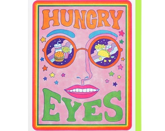 Hungry Eyes Letterpress Card