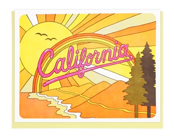 California Coast Letterpress Card