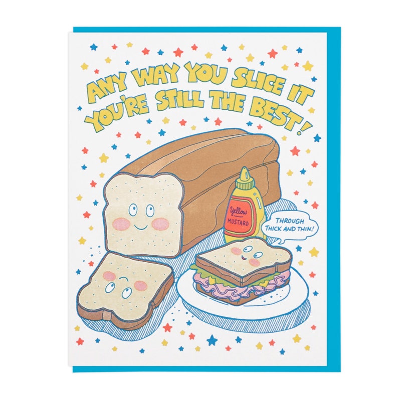 Any Way You Slice It Bread Loaf Letterpress Card image 1