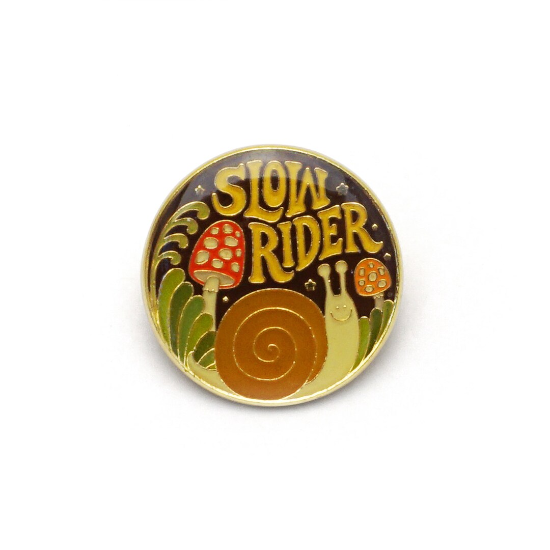 Slow Rider Enamel Pin - Etsy