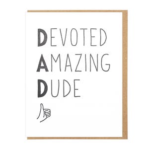 Devoted Amazing Dude Letterpress Card