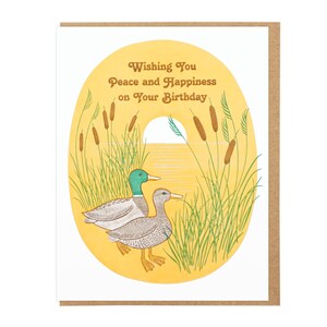 Carte typographique d’anniversaire de canards colverts