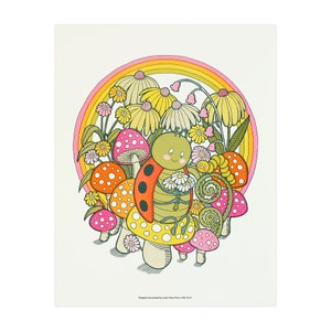 Ladybug Risograph Print
