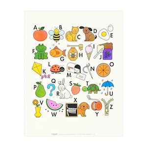 Alphabet Risograph Print