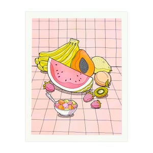 Obst Risograph Print