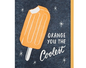 Coolest Creamsicle Letterpress Card