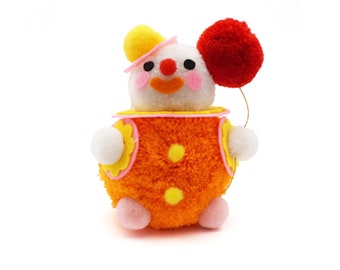 Clown with Balloon Pom Pom Ornament