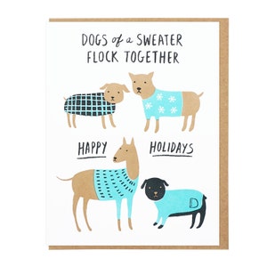 Carte typographique de vacances pour chiens d’un pull