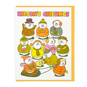 Carte typographique Joyeuses Fêtes des amis des neiges