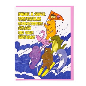 Carte typographique d'anniversaire Splash super spectaculaire
