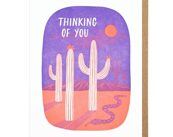 Thinking of You Desert Letterpress Card