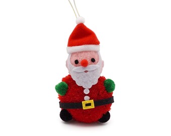 Santa Pom Pom Ornament