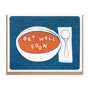 Carte typographique à soupe Get Well Soon