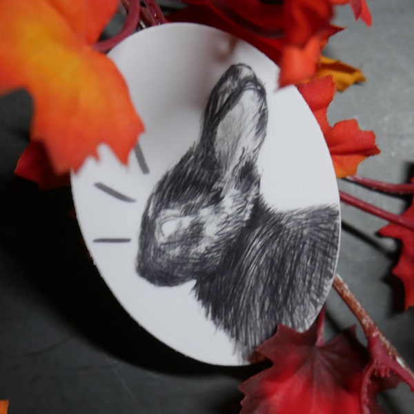 3x2" Vinyl Rabbit Sticker | Wildlife Woodland Sticker | Animal Waterproof Sticker