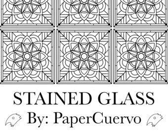 Stained Glass Coloring Book (PDF Printable)