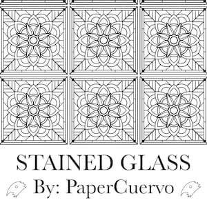 Stained Glass Coloring Book (PDF Printable)