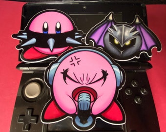 Punk Rock Kirby Sticker Pack | Emo Meta Knight, Metal Vocalist