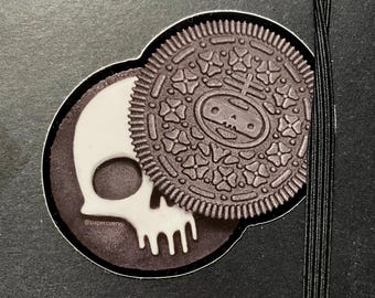 Cookies & Scream | 3x3” Waterproof Vinyl Skull Art Candy Sticker