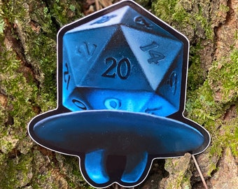Blue D20 Candy Ring 3x3" Waterproof Vinyl Sticker