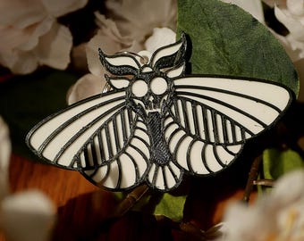 Death’s Head Moth Keychain | 3D Printed Keychain | Nocturnal Key Ring