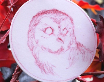Owl Sticker: 3x3" Matte Vinyl Waterproof Animal Decal