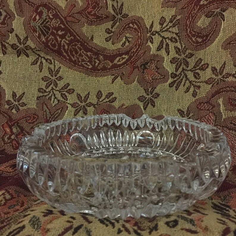 Vintage Lead Crystal Ashtray Hofbauer Byrdes Collection Cigar Etsy
