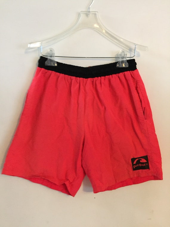 Vintage board shorts surf bust'r neon orange size 