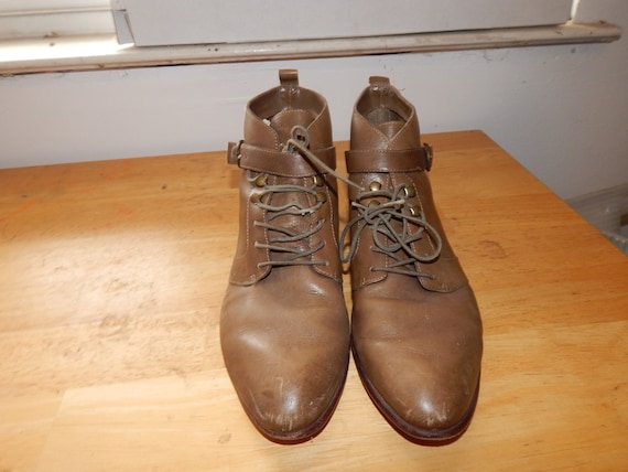Vintage Pirate Boots Made in Brazil Light Tan Color Size 9AA Lace Up Etsy UK