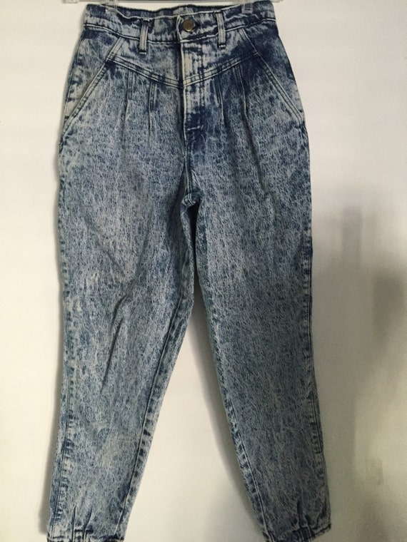 Acid Wash Jeans by Chic 80s Jeans Size 6 Petite Etsy Canada