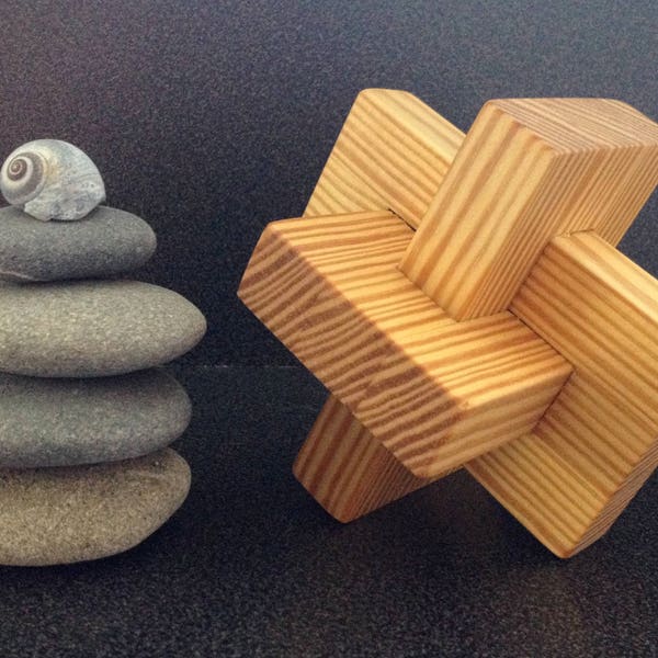 Wooden Knot Puzzle Etsy