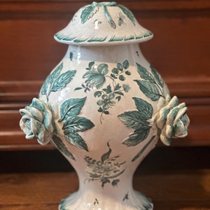 Gorgeous Antique French Faience Vase/Apothecary/Jardiniere