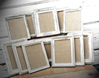 Twenty 5x7 Picture Frames Painted and Distressed in the Color You Choose