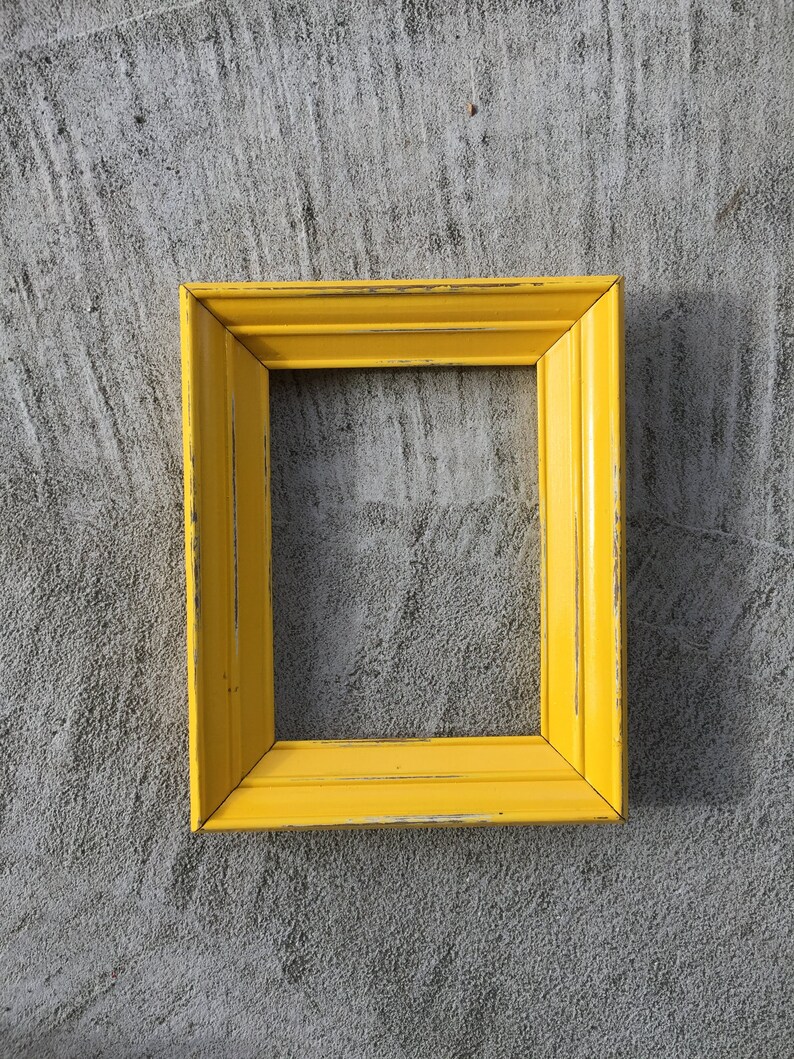 Yellow 5x7 Picture Frame Solid Wood 5 By 7 Bright Image 0