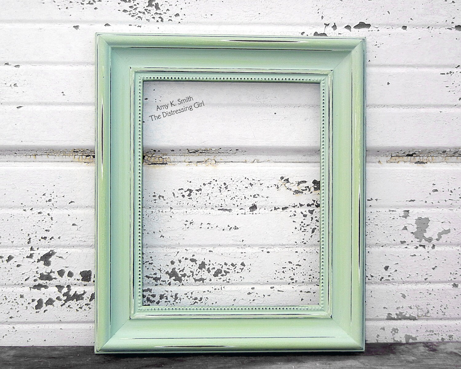 Green 11x14 Picture Frame Rustic 2 Thick Moulding Etsy