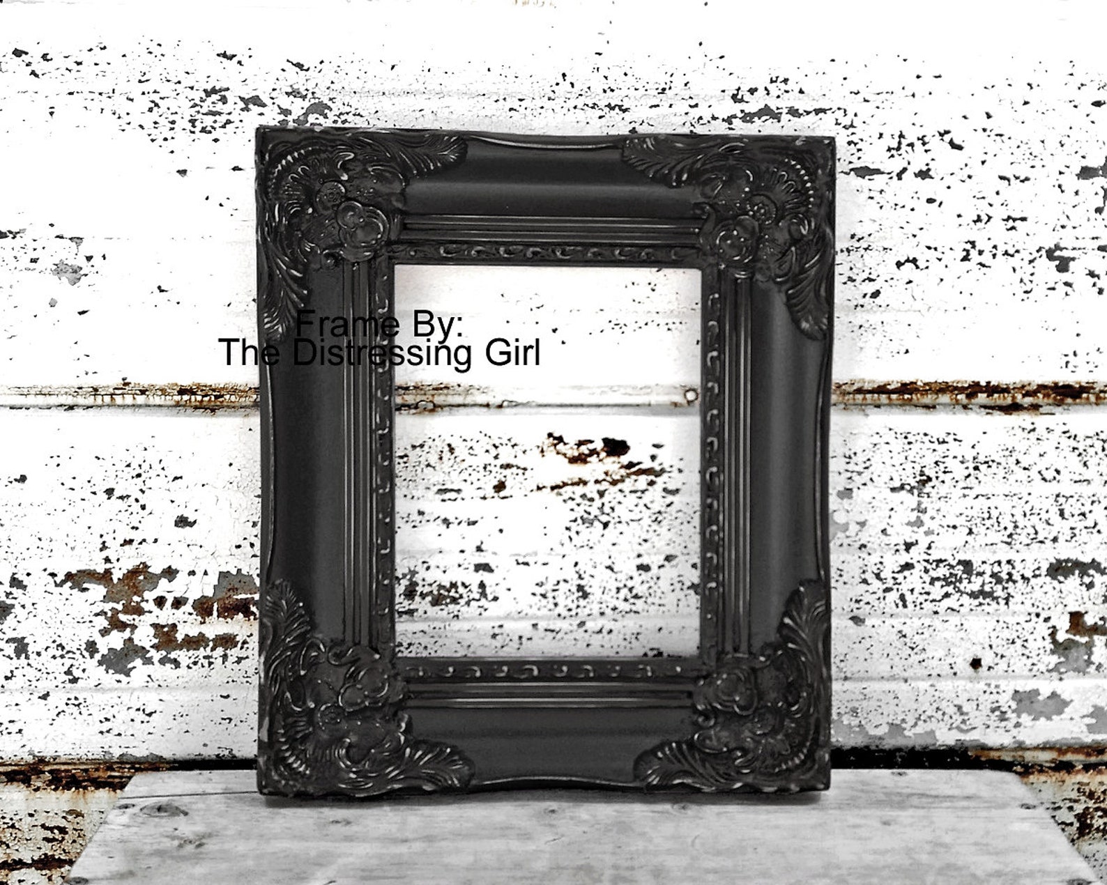 8x10 Ornate Black Frame 8 X 10 Chunky Thick Elaborate Picture Etsy